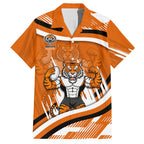 Wests Tigers Rugby Mascot Hawaiian Shirt Fierce Athlete Graphic in Sports Style