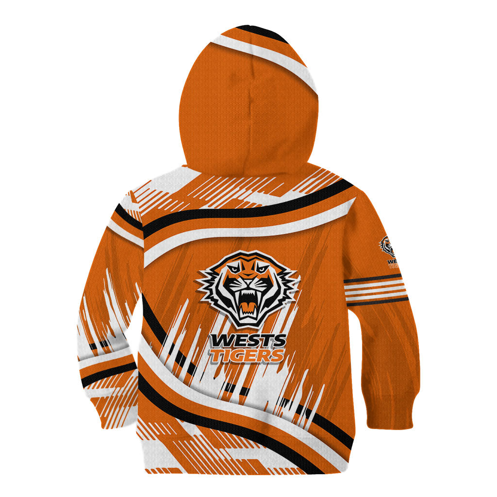 Wests Tigers Rugby Mascot Kid Hoodie Fierce Athlete Graphic in Sports Style
