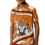 Wests Tigers Rugby Mascot Kid Polo Shirt Fierce Athlete Graphic in Sports Style