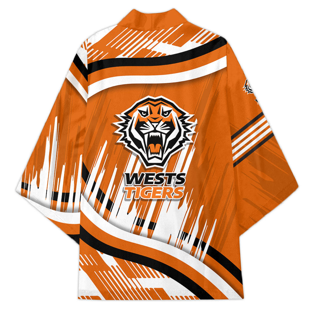 Wests Tigers Rugby Mascot Kimono Fierce Athlete Graphic in Sports Style