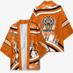 Wests Tigers Rugby Mascot Kimono Fierce Athlete Graphic in Sports Style