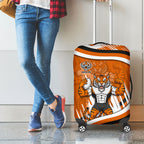Wests Tigers Rugby Mascot Luggage Cover Fierce Athlete Graphic in Sports Style