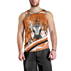 Wests Tigers Rugby Mascot Men Tank Top Fierce Athlete Graphic in Sports Style