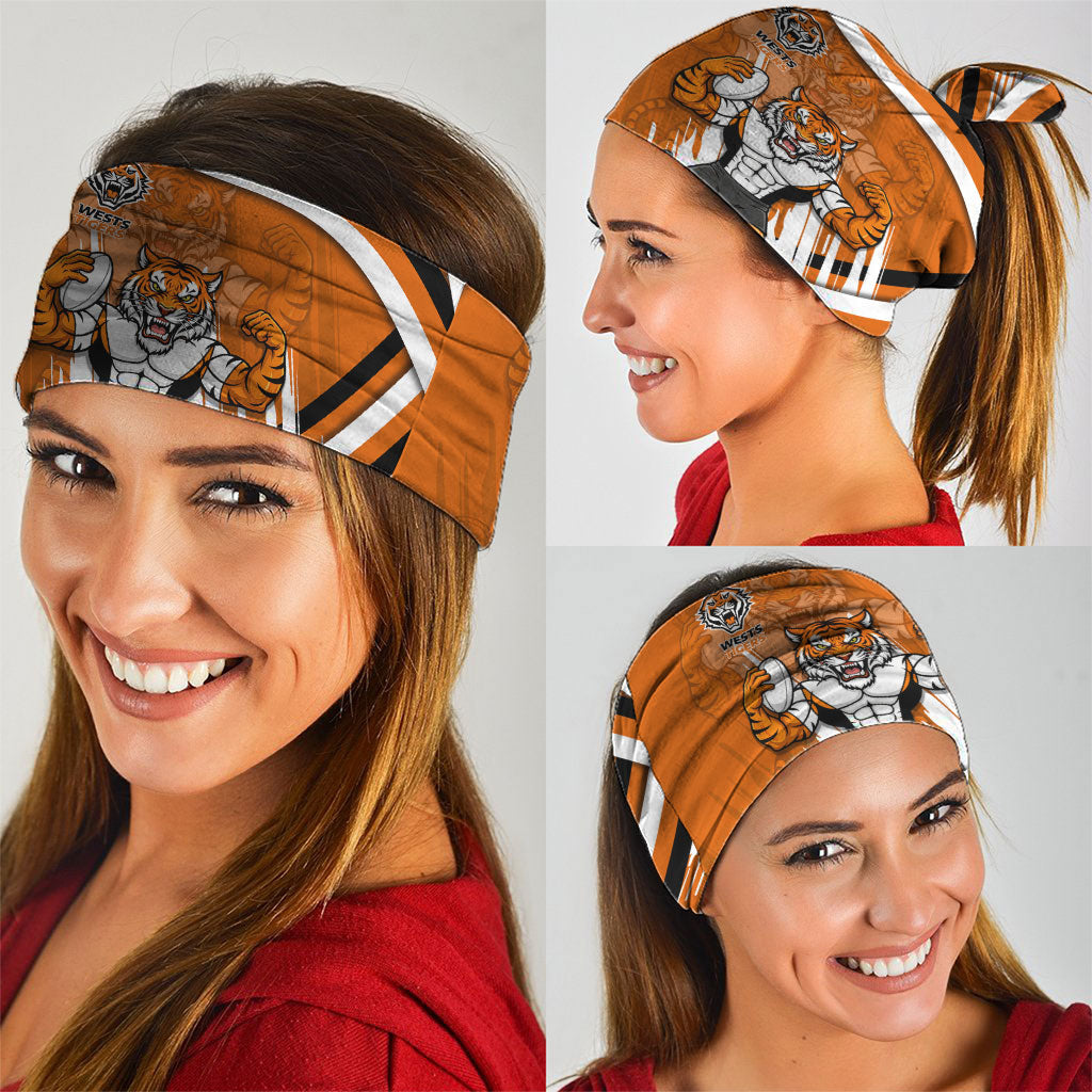 Wests Tigers Rugby Mascot Neck Gaiter Fierce Athlete Graphic in Sports Style