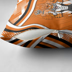 Wests Tigers Rugby Mascot Pillow Cover Fierce Athlete Graphic in Sports Style