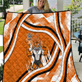 Wests Tigers Rugby Mascot Quilt Fierce Athlete Graphic in Sports Style