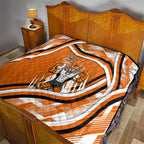 Wests Tigers Rugby Mascot Quilt Fierce Athlete Graphic in Sports Style