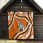 Wests Tigers Rugby Mascot Quilt Fierce Athlete Graphic in Sports Style
