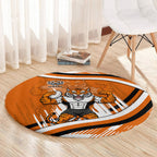 Wests Tigers Rugby Mascot Round Carpet Fierce Athlete Graphic in Sports Style