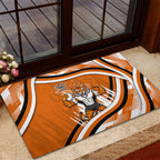 Wests Tigers Rugby Mascot Rubber Doormat Fierce Athlete Graphic in Sports Style