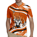 Wests Tigers Rugby Mascot Rugby Jersey Fierce Athlete Graphic in Sports Style