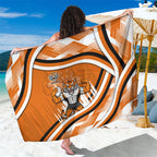 Wests Tigers Rugby Mascot Sarong Fierce Athlete Graphic in Sports Style