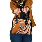 Wests Tigers Rugby Mascot Shoulder Handbag Fierce Athlete Graphic in Sports Style