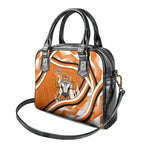 Wests Tigers Rugby Mascot Shoulder Handbag Fierce Athlete Graphic in Sports Style