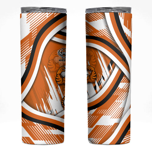 Wests Tigers Rugby Mascot Skinny Tumbler Fierce Athlete Graphic in Sports Style