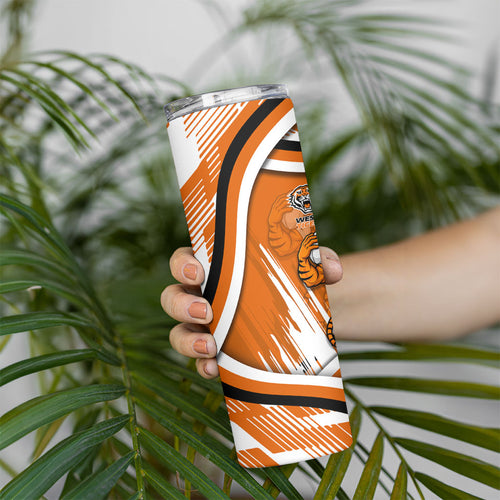 Wests Tigers Rugby Mascot Skinny Tumbler Fierce Athlete Graphic in Sports Style