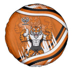 Wests Tigers Rugby Mascot Spare Tire Cover Fierce Athlete Graphic in Sports Style