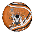 Wests Tigers Rugby Mascot Spare Tire Cover Fierce Athlete Graphic in Sports Style