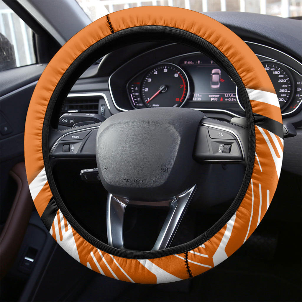 Wests Tigers Rugby Mascot Steering Wheel Cover Fierce Athlete Graphic in Sports Style