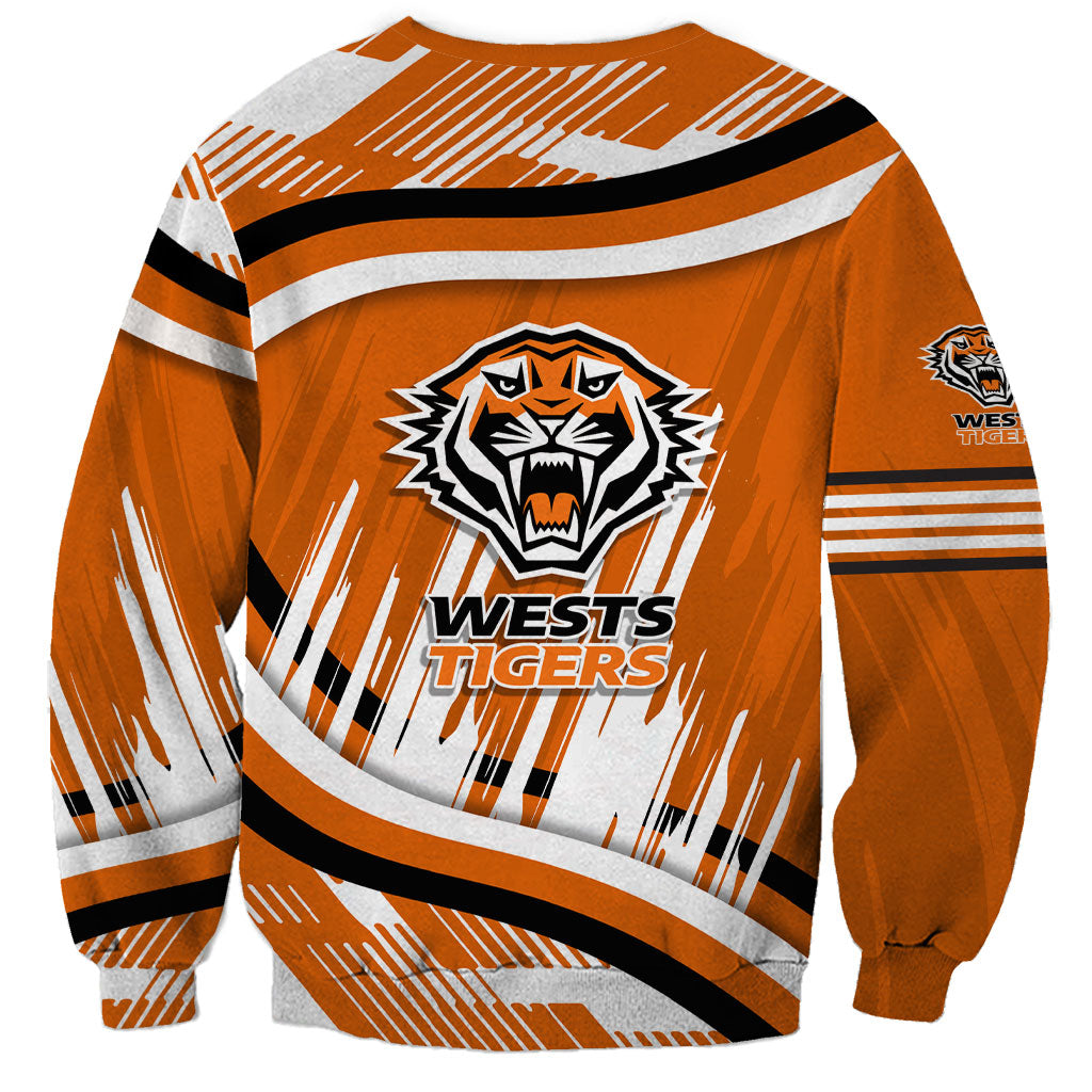 Wests Tigers Rugby Mascot Sweatshirt Fierce Athlete Graphic in Sports Style