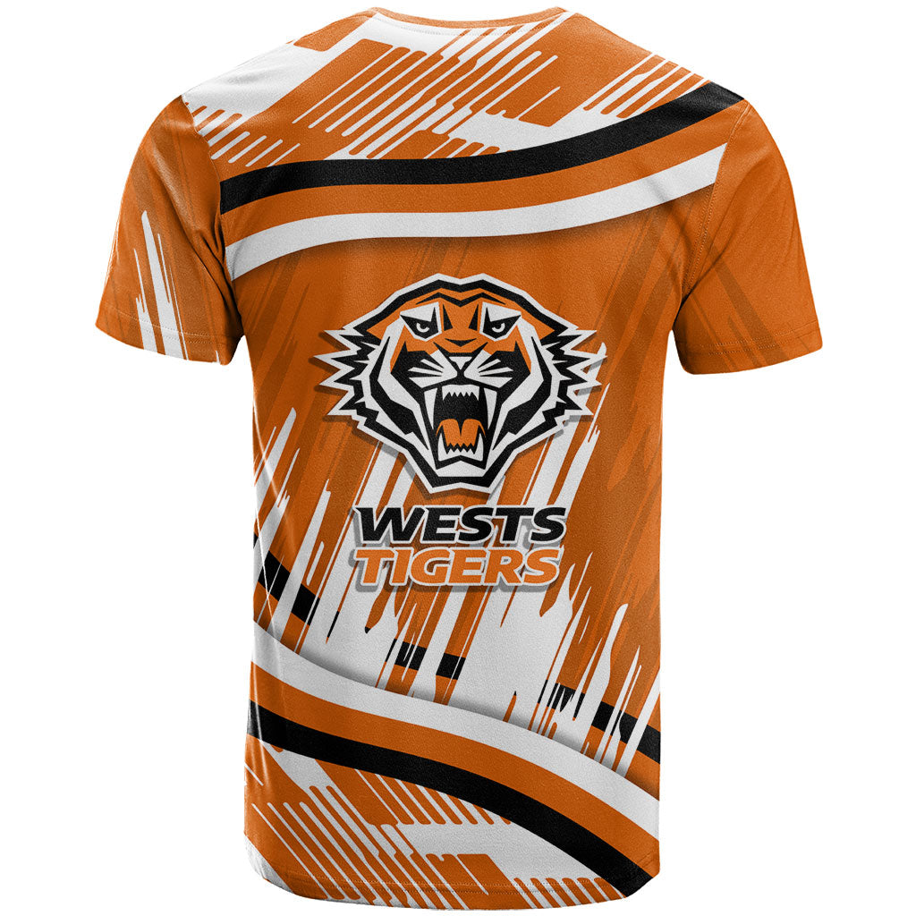 Wests Tigers Rugby Mascot T Shirt Fierce Athlete Graphic in Sports Style