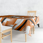 Wests Tigers Rugby Mascot Tablecloth Fierce Athlete Graphic in Sports Style