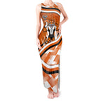 Wests Tigers Rugby Mascot Tank Maxi Dress Fierce Athlete Graphic in Sports Style