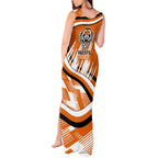 Wests Tigers Rugby Mascot Tank Maxi Dress Fierce Athlete Graphic in Sports Style