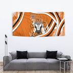 Wests Tigers Rugby Mascot Tapestry Fierce Athlete Graphic in Sports Style