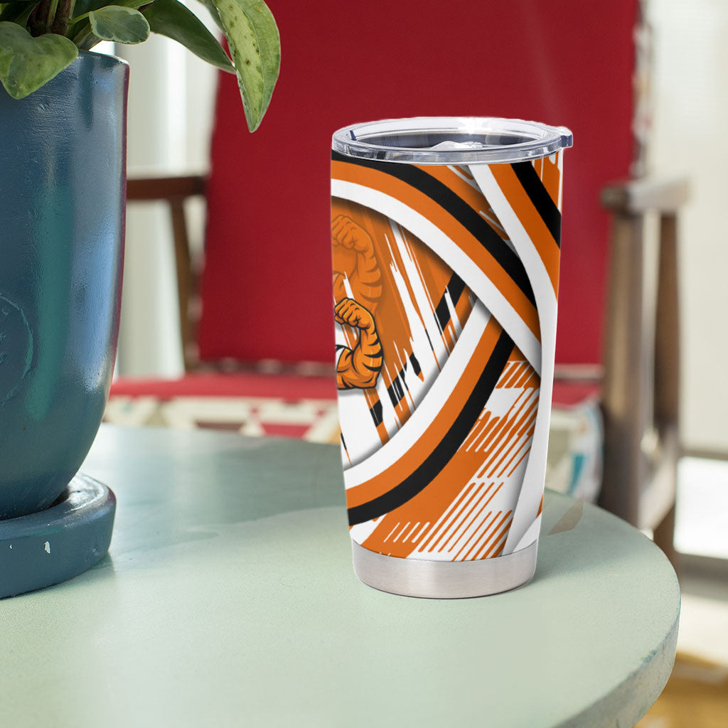 Wests Tigers Rugby Mascot Tumbler Cup Fierce Athlete Graphic in Sports Style