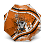 Wests Tigers Rugby Mascot Umbrella Fierce Athlete Graphic in Sports Style