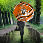 Wests Tigers Rugby Mascot Umbrella Fierce Athlete Graphic in Sports Style