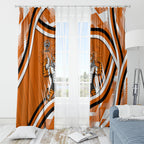 Wests Tigers Rugby Mascot Window Curtain Fierce Athlete Graphic in Sports Style
