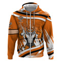 Wests Tigers Rugby Mascot Zip Hoodie Fierce Athlete Graphic in Sports Style