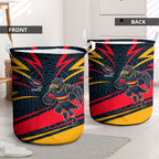 Adelaide Crows Australian Football Laundry Basket Fierce Mascot Spirit With Indigenous Pattern Art