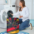 Adelaide Crows Australian Football Laundry Basket Fierce Mascot Spirit With Indigenous Pattern Art