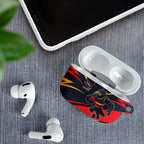 Adelaide Crows Australian Football AirPods Case Fierce Mascot Spirit With Indigenous Pattern Art