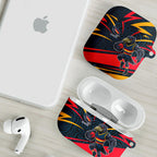 Adelaide Crows Australian Football AirPods Case Fierce Mascot Spirit With Indigenous Pattern Art