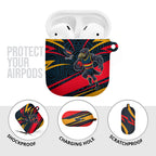 Adelaide Crows Australian Football AirPods Case Fierce Mascot Spirit With Indigenous Pattern Art
