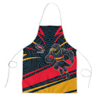 Adelaide Crows Australian Football Apron Fierce Mascot Spirit With Indigenous Pattern Art