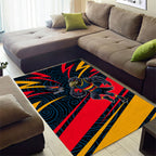 Adelaide Crows Australian Football Area Rug Fierce Mascot Spirit With Indigenous Pattern Art