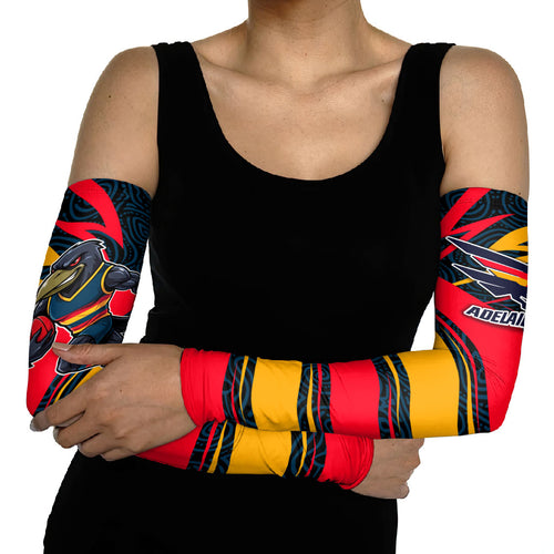 Adelaide Crows Australian Football Arm Sleeves Fierce Mascot Spirit With Indigenous Pattern Art