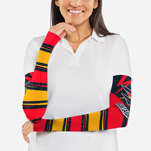 Adelaide Crows Australian Football Arm Sleeves Fierce Mascot Spirit With Indigenous Pattern Art