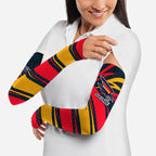 Adelaide Crows Australian Football Arm Sleeves Fierce Mascot Spirit With Indigenous Pattern Art