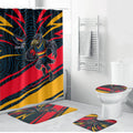 Adelaide Crows Australian Football Bathroom Set Fierce Mascot Spirit With Indigenous Pattern Art