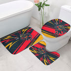 Adelaide Crows Australian Football Bathroom Set Fierce Mascot Spirit With Indigenous Pattern Art