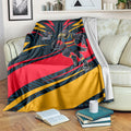 Adelaide Crows Australian Football Blanket Fierce Mascot Spirit With Indigenous Pattern Art