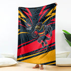 Adelaide Crows Australian Football Blanket Fierce Mascot Spirit With Indigenous Pattern Art