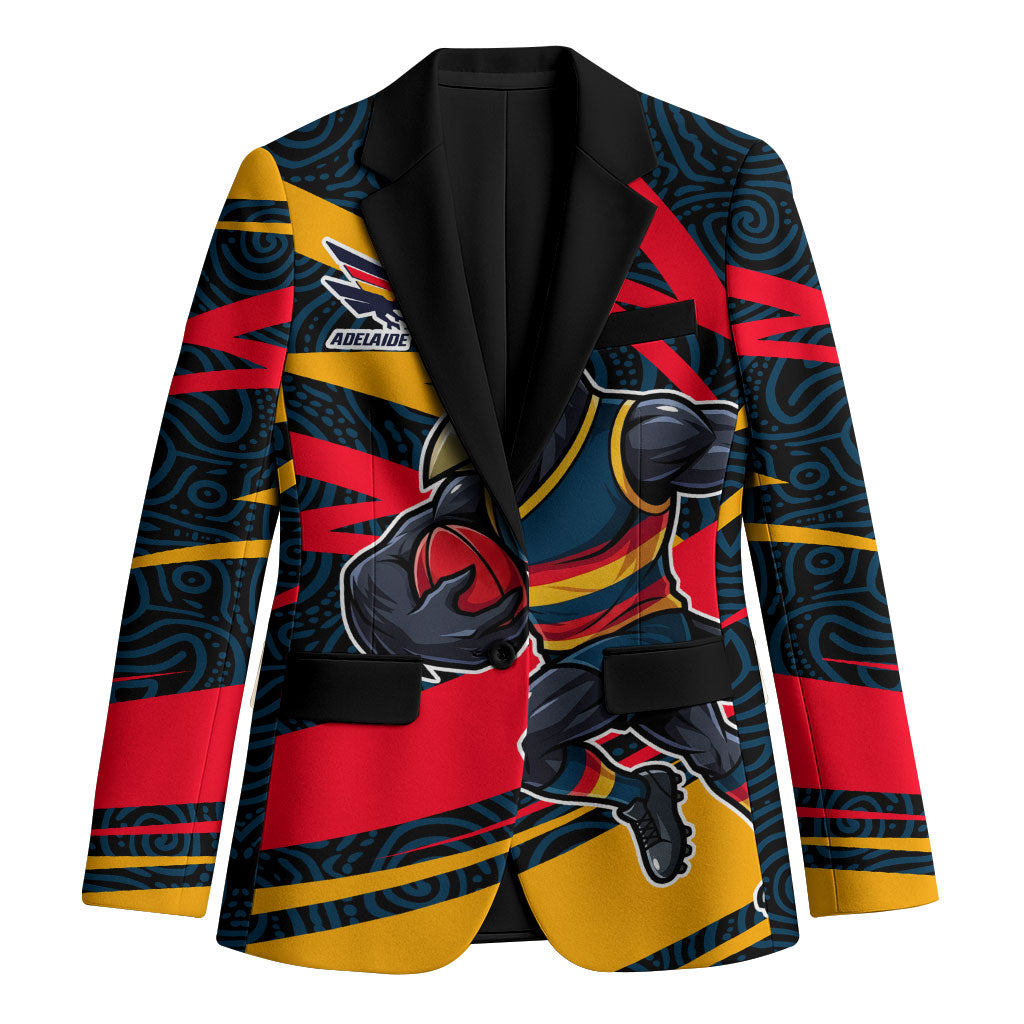 Adelaide Crows Australian Football Blazer Fierce Mascot Spirit With Indigenous Pattern Art