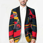 Adelaide Crows Australian Football Blazer Fierce Mascot Spirit With Indigenous Pattern Art